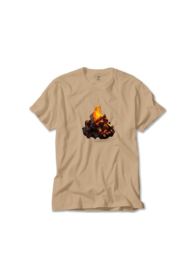 Camp Fire Krem Tişört Krem