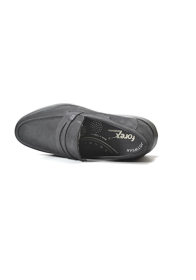 Forex 4042 Hakiki Deri Nubuk Siyah Anatomik Loafer Erkek Ayakkabı Siyah