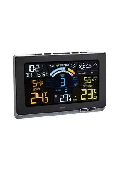 Kablosuz Meteoroloji İstasyonu Spring Breeze Plus Tfa 35.1140.01.plus Ekonomi Seti, 2 Renkli Ekran Ve Ek Vericiyle