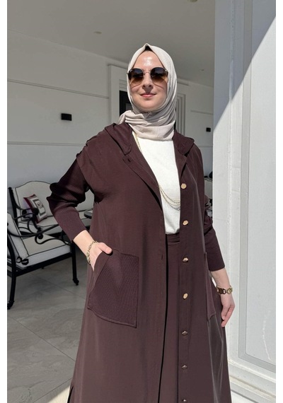 Rabia Şamlı Ada Modal Kap Kahve Çok Renkli
