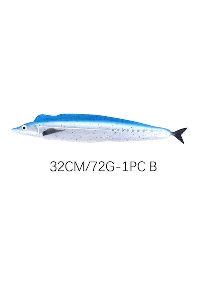 PROFISHER Tuna Avı Lacivert Silikon Sahte Balık Yem 32 cm 76 gr