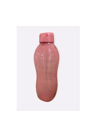 Eko Şişe 2 Litre Pembe Kulpsuz Pamuk Şeker Matara Suluk Eco Pratik Kapak Pembe