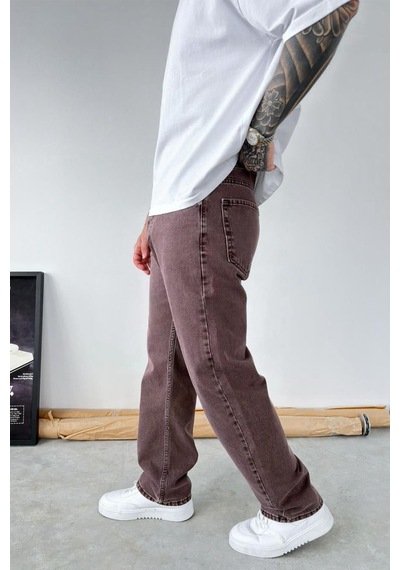 Kahverengi Soft Degrade Baggy Pantolon