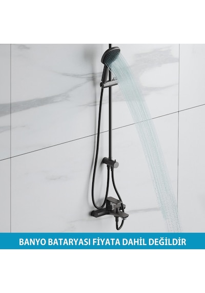 Adell Mode S Rain Duş Sistemi -mat Siyah Mat Siyah