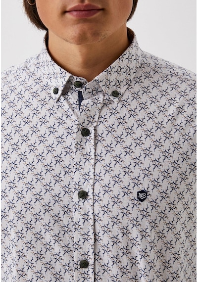 Erkek Desenli Gömlek Mavi Baskılı Slim Fit Düğmeli Yaka Arma Logo Detay Poplin Gömlek Ncs Jeans 7182-mavi Mavi Erkek Desenli Gömlek Mavi Baskılı Slim Fit Düğmeli Yaka Arma Logo Detay Poplin Gömlek Ncs Jeans 7182-mavi Mavi