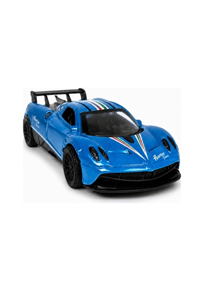 Mavi Metal Süper Spor Oyuncak Araba Martı Kapılı Açılır 1:64 Çek Bırak Model Araç