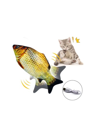 30 Cm Kullanıma Uygun Hareketli Balık Kedi Oyuncağı Şarjlı