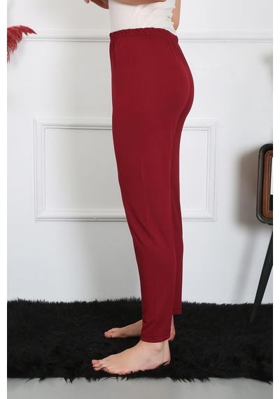 Akbeniz Kadın Pamuk Penye Tek Alt Pijama Bordo 27514-bordo Bordo