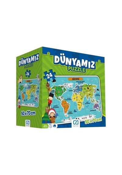 Ca Games 5025 Dünyamız 24 Parça Puzzle 50X70 Cm