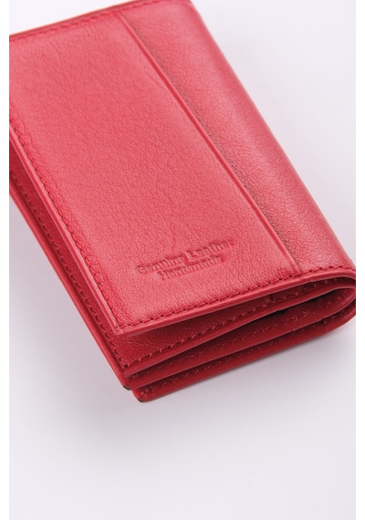 Ancora Leather Hakiki Deri Minimal Kartlık-26206 Kırmızı