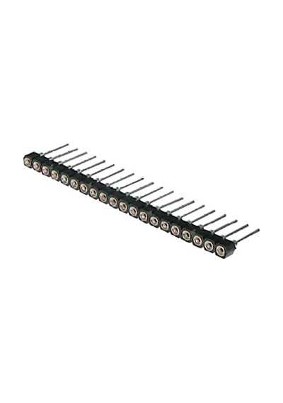 Socket, With Machined Contacts, 1-row Single Row , L 7.43mm, Pitch 2.54mm, Number Of Contacts: 20-17785