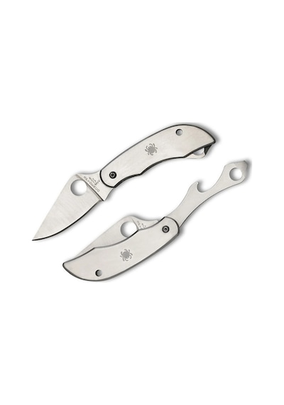 Spyderco Clipitool Bottle Opener/ Screwdriver Stainless Plainedge Kamp Çakı Gümüş