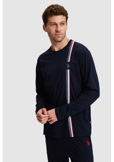 U.S. Polo Assn. Erkek Lacivert Pijama Takımı 50333255 Vr033