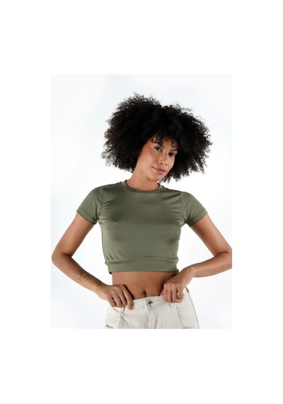 Alexandergardı Bisiklet Yaka Crop T-shirt B24-326a 001