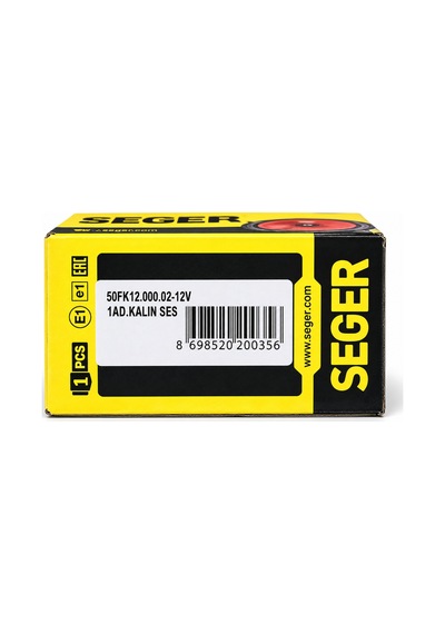 50fk1200 50f 12v Kalın Sesli Disk Korna Tekli Kırmızı Siyah