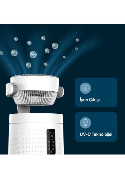 Xenon Smart Akıllı Hava Isıtıcı Ve Fanlı Aromaterapi Özellikli Hepa13 Filtreli Sessiz Hava Temizleyici Seti
