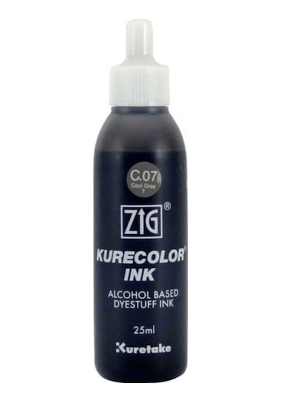 Zig Kurecolor Refill Ink Mürekkep 25ml C07 Cool Gray 7