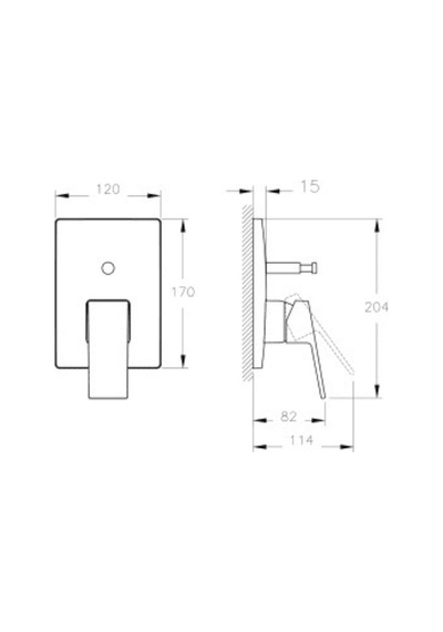 Artema Minimax Square Ank.banyo Bataryası Mnbx,mek,krom A43208 Ankastre Mekanik Batarya