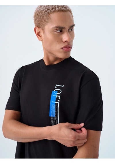 LOFT Loose Fit Erkek Tshirt K.kol Lf2039469 Q1.v1 Siyah