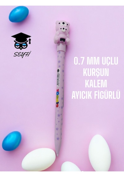 0.7 Mm Uçlu Kurşun Kalem Ayıcık Figürlü Mavi
