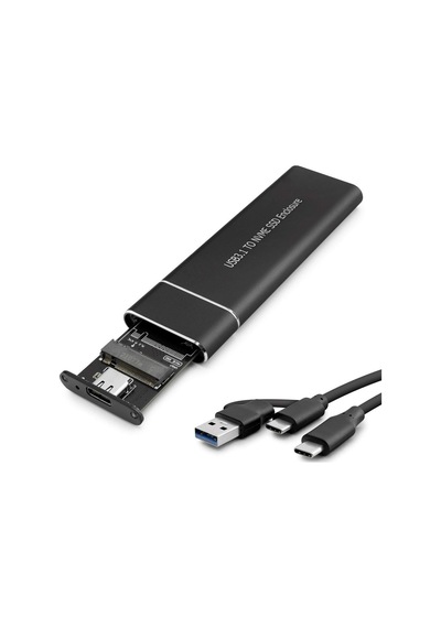Ssd Kutu Type-c3.1 + Usb3.0 Nvme M2 Chıp Jms583 Siyah Hdx1768