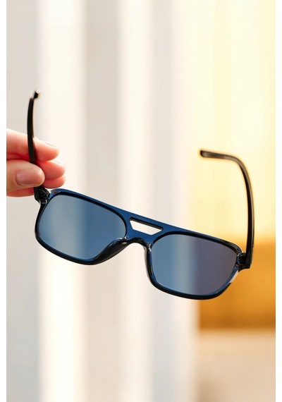 Renkli Cam Uv400 Filtre Korumalı Unisex Güneş Gözlüğü Siyah
