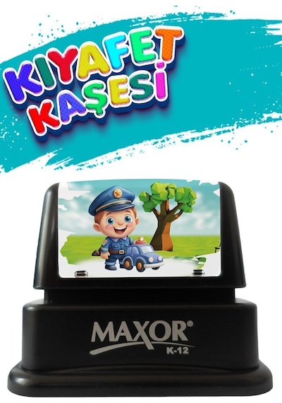 Maxor Kaşe Kıyafet Kaşesi Polis Temalı Öğrenci Kaşesi / Kıyafet Etiketi / Kumaş Kıyafet Kaşesi