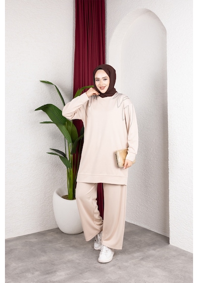Hira Life Fashion Moda Efsa Kadın Bej Tesettür Giyim Zarif Taş Detaylı Tunik & Pantolon İkili Takım Bej Bej Hira Life Fashion Moda Efsa Kadın Bej Tesettür Giyim Zarif Taş Detaylı Tunik & Pantolon İkili Takım Bej Bej
