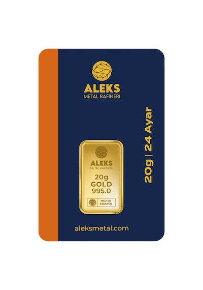 Agakulche 20 Gr 995 24 Ayar Amr Külçe Altın