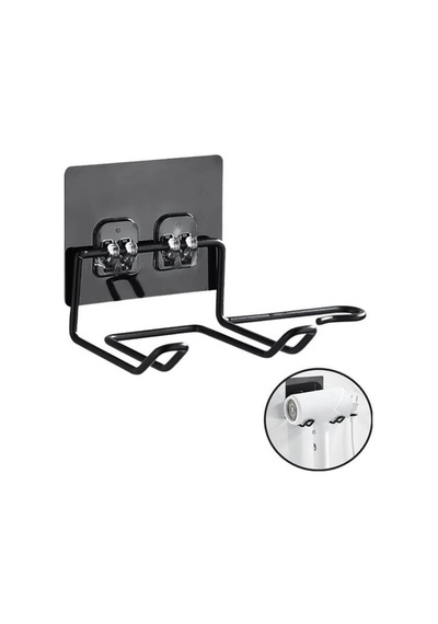 Fön Makine Askısı Siyah Yapışkanlı Fön Makine Tutucu Bx40 Renkli