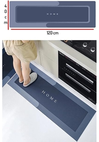 Banyo Paspası - Kaymaz Tabanlı - Süper Emici - Abdest Paspası - Uzun Gri 40 120 Cm Genel