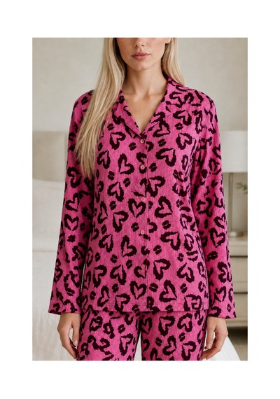 Fit Women Kadın Casual Esnek Bol Lila Pijama Takımı 4672