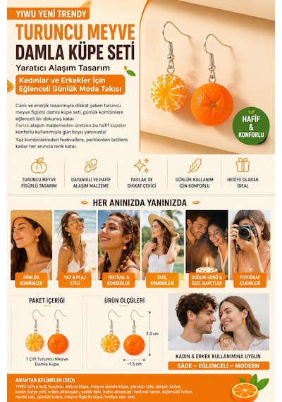Yıwu Yeni Trendy Turuncu Meyve Kolye Ve Damla Küpe Seti Yaratıcı Alaşım Tasarım Kadınlar Ve Erkekler İçin Eğlenceli Günlük Moda Takısı Turuncu Yıwu Yeni Trendy Turuncu Meyve Kolye Ve Damla Küpe Seti Yaratıcı Alaşım Tasarım Kadınlar Ve Erkekler İçin Eğlenceli Günlük Moda Takısı Turuncu