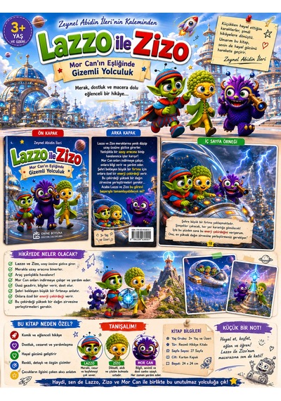 Lazzo İle Zizo Mor Can In Eşliğinde Gizemli Yolculuk 3+ Yaş Resimli Çocuk Kitabı