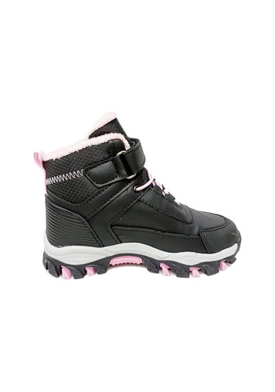 Callion 06p Deri Kız Çocuk Sneakers Bot Siyah Pembe Siyah