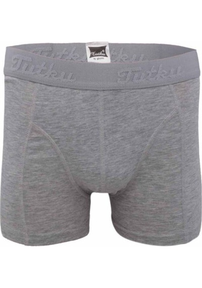 Tutku Erkek Elastan Likralı Boxer 3 Lü 114 | Gri (556955251) Gri