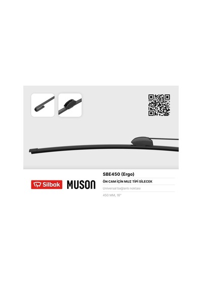 Techmrt Silecek Süpürgesi Muz Tipi 450mm Universal Kancalı Tip