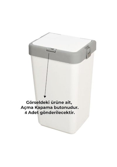 Motek Çamaşır Sepeti Yedek Açma Kapama Buton.Düğme 40Lt-80Lt 4 Ad