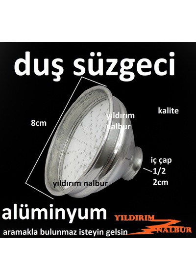 Duş Süzgeci Alüminyum Metal Duş Seti Süzgeci Duş Fiskiye Banyo Du