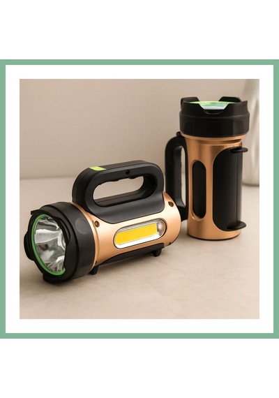 Bşkvirgo 10w Solar & Usb Şarjlı 2in1 El Feneri - Renkli Smd Led Bsk2026