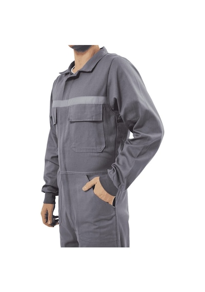 Kant 16/12 Gabardin Kumaş Bütün Kollu Tulum Gri Çok Renkli