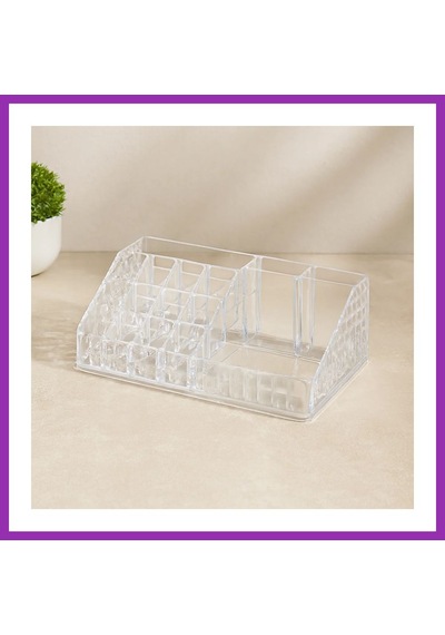 Bezos Mika Kristal 16 Bölmeli Makyaj Organizer 12.5x22x7.7 Cm Bty Çok Renkli