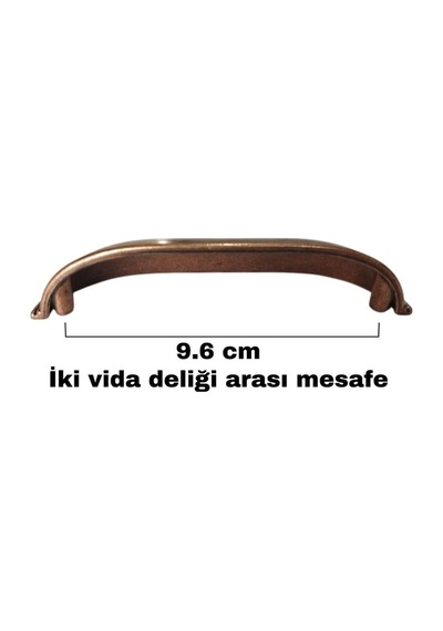 Tas Midye Çanak 96mm Antik Sarı Dolap Çekmece Vestiyer Mobilya Ku