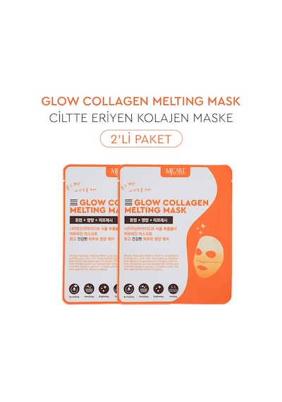 Mjcare Glow Collagen Melting Mask - Hydrojel Şeffaflaşan Eriyen Maske 2'li