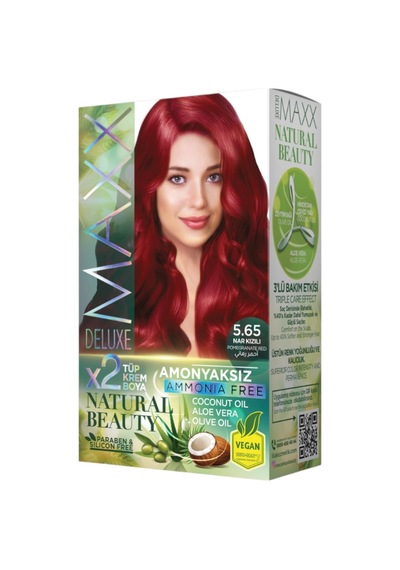 Natural Beauty Amonyaksız Set Saç Boyası 5.65 Nar Kızılı