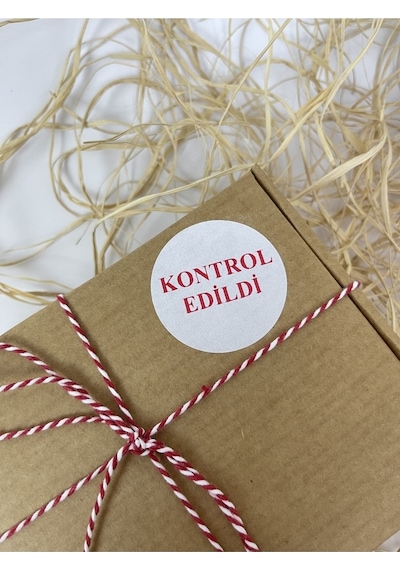 Kontrol Edildi 50 Mm Beyaz Yuvarlak Sticker Etiket 100 Adet