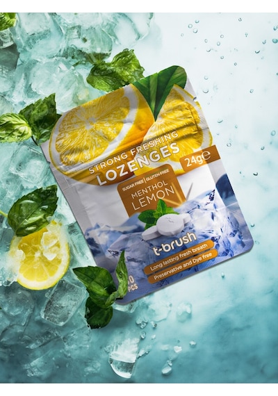 Tbrush Limon&Nane Aromalı Ferahlatıcı Ağız Tableti - Ağız Kokusu Önleyici Pastil-Şekersiz