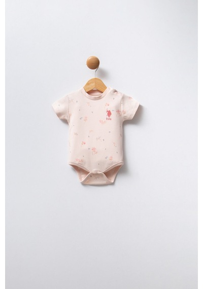U.S. Polo Assn. U.s. Polo Assn Kız Bebek Pembe Body Zıbın Pembe