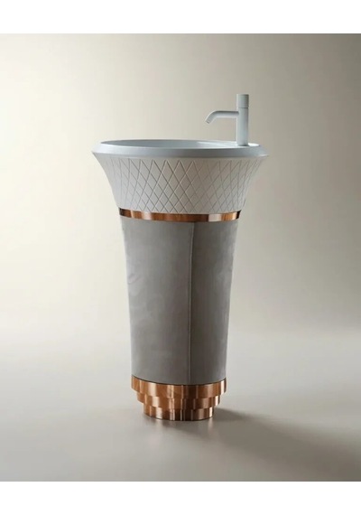 Glory Gri Beyaz Bronz Monoblok Lavabo Renkli