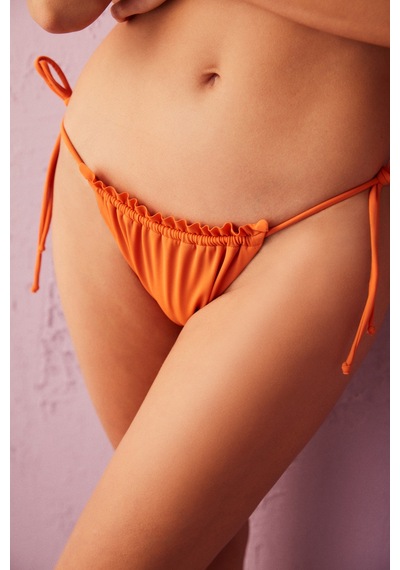 Penti Turuncu Basic Süper Fırfır Detaylı Bağlamalı Bikini Altı